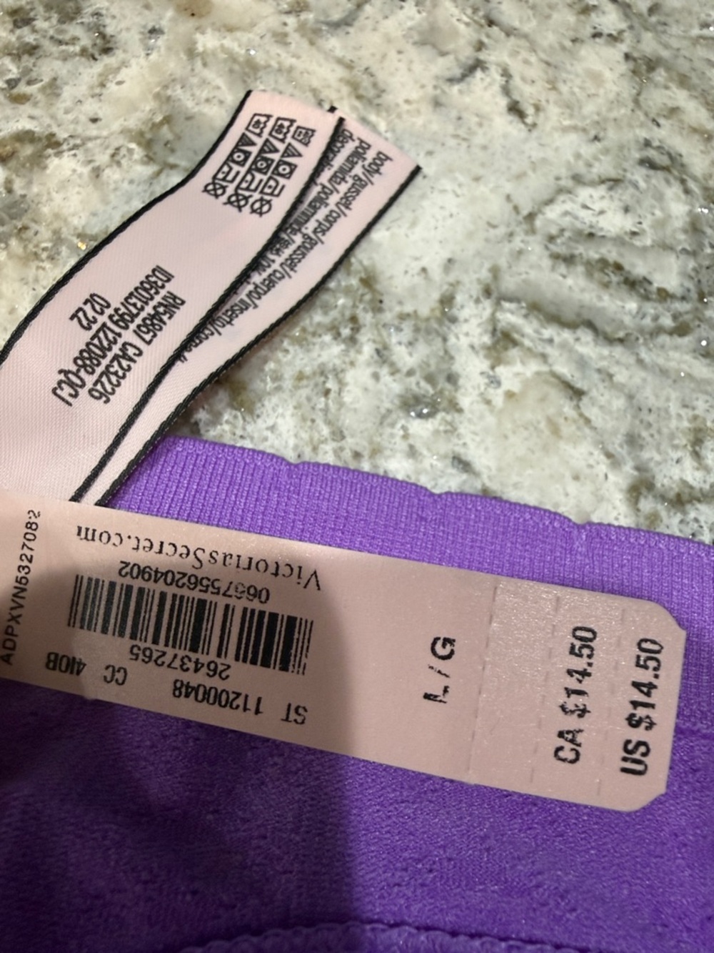Victoria's Secret Violet Ribbed Thong - Picture 2 of 4